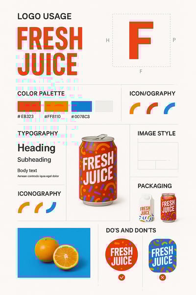 Minimalist 9:16 Brand Design Guide Poster from Product Image thumbnail