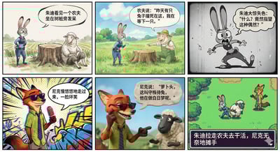 6-Panel Comic With Six Distinct Art Styles (Ink Wash to 16-bit Pixel) thumbnail