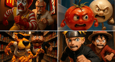 3D Cartoon Narrow Corridor Chase thumbnail