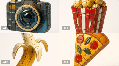 Enamel Mosaic Emoji Sculpture (Hyper-Realistic 3D Tile Render) thumbnail