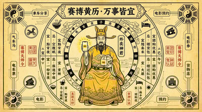 Cyber Almanac Futurist Taoist Meituan Poster (16:9) thumbnail