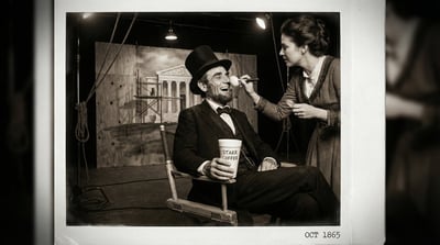 Anachronistic 1865 Backstage Polaroid of Abraham Lincoln (Photography Prompt) thumbnail