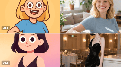 Cartoon Photo to Half-Body Vector Portrait thumbnail