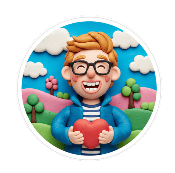 Turn your profile picture into claymation-inspired AI stickers. Achieve a hand-sculpted clay look with exaggerated emotions, perfect for WhatsApp or Telegram sticker packs.